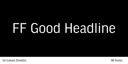 FF Good Headline Font Poster 1